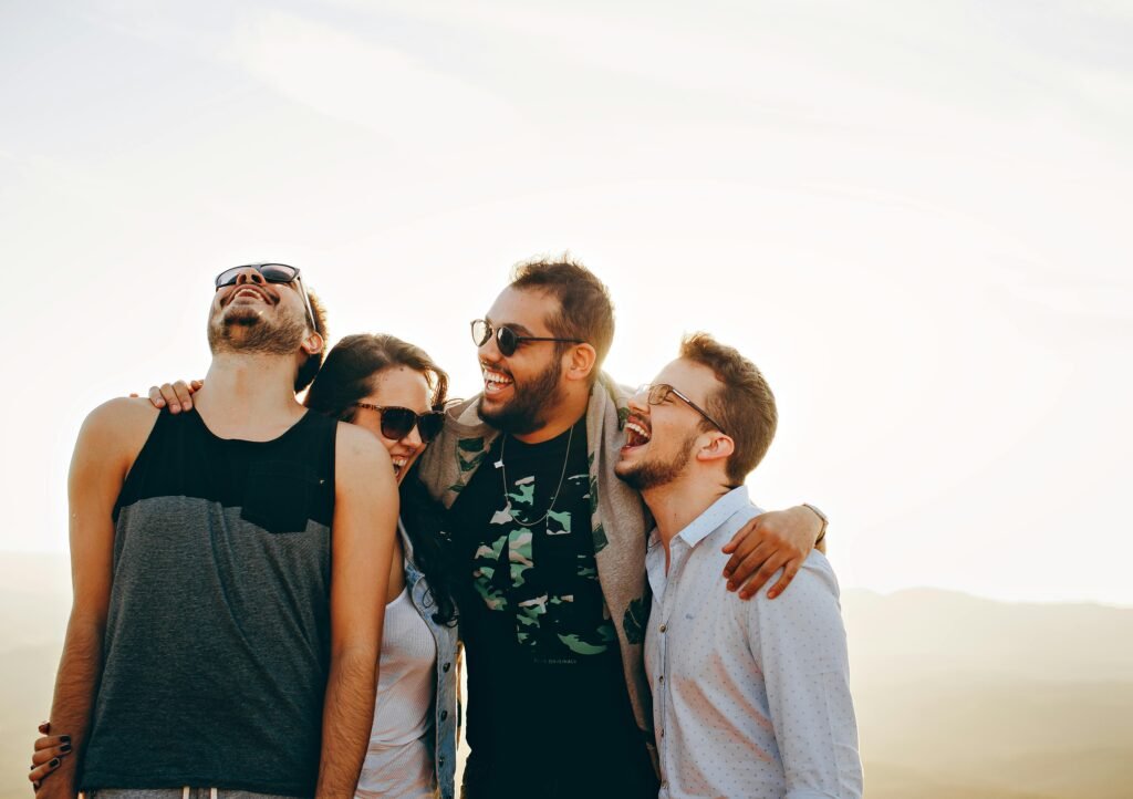 group of friends laughing
