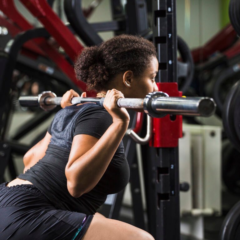 Young Woman training