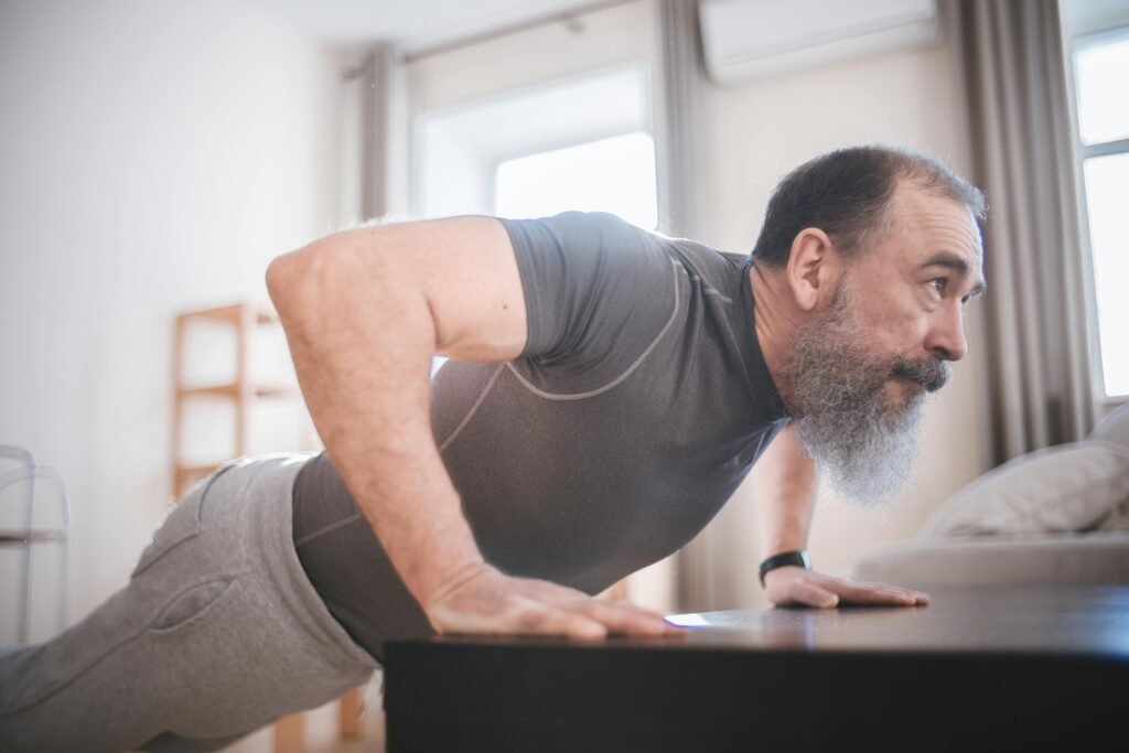Man doing push ups
