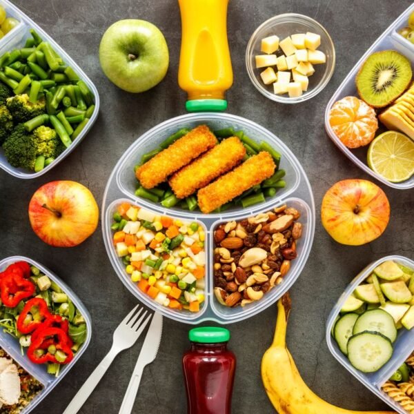 tasty assortment of cooked food for proper nutrition